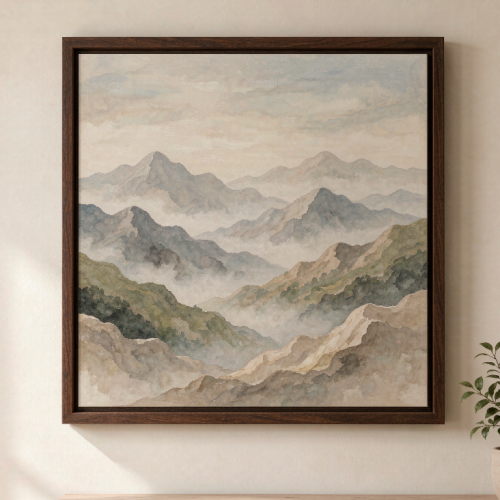 Mountain landscape art