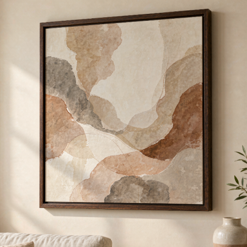 Earth-tone abstract art